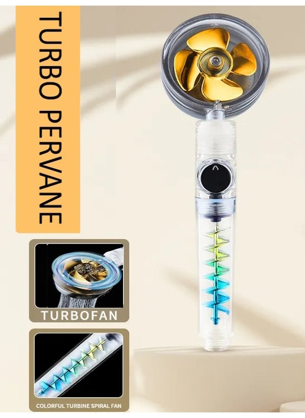 FAWER Faucet & Shower High Pressure Turbo Rainbow Spiral Fan Shower Head Hand Shower - 408SP  - Image 1