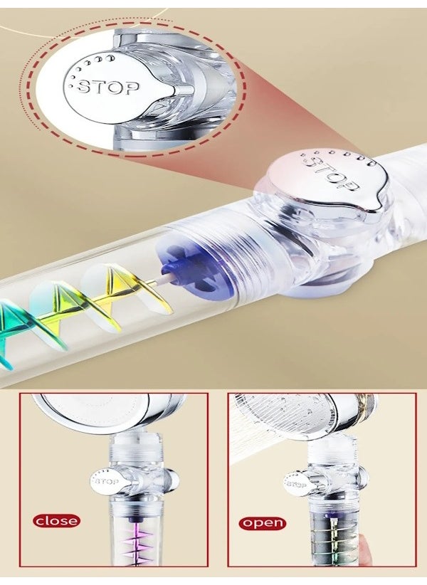 FAWER Faucet & Shower High Pressure Turbo Rainbow Spiral Fan Shower Head Hand Shower - 408SP  - Image 3