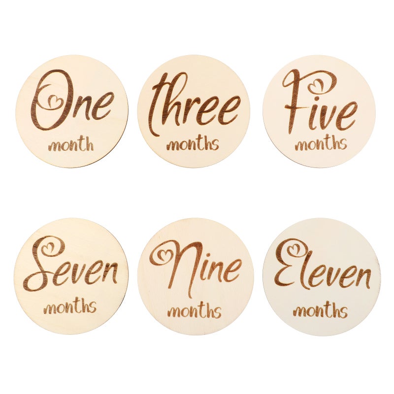 12 pcs Baby Monthly Cards Double-sided Infant Cards Photography Props - Image 1