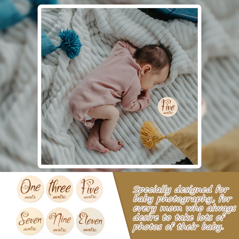 12 pcs Baby Monthly Cards Double-sided Infant Cards Photography Props - Image 3