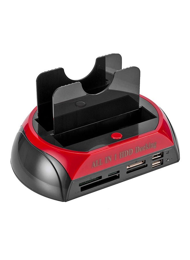 NIBEMINENT Double Dock HDD Docking Station 2.5inch/3.5inch SATA IDE Hub Black  - Image 1