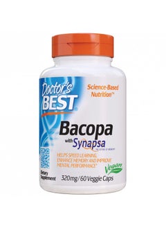 Doctor's Best Bacopa with Synapsa, Brain, Enhances Memory, Antioxidant, Non-GMO, Vegan, Gluten & Soy Free, 320 mg, 60 Count