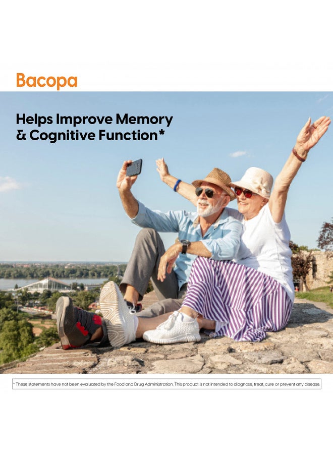 Doctor's BEST - Doctor's Best Bacopa with Synapsa, Brain, Enhances Memory, Antioxidant, Non-GMO, Vegan, Gluten & Soy Free, 320 mg, 60 Count - Image 1