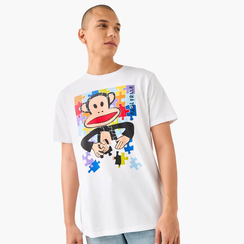 اس بي كاركترز Paul Frank Print Crew Neck T-shirt