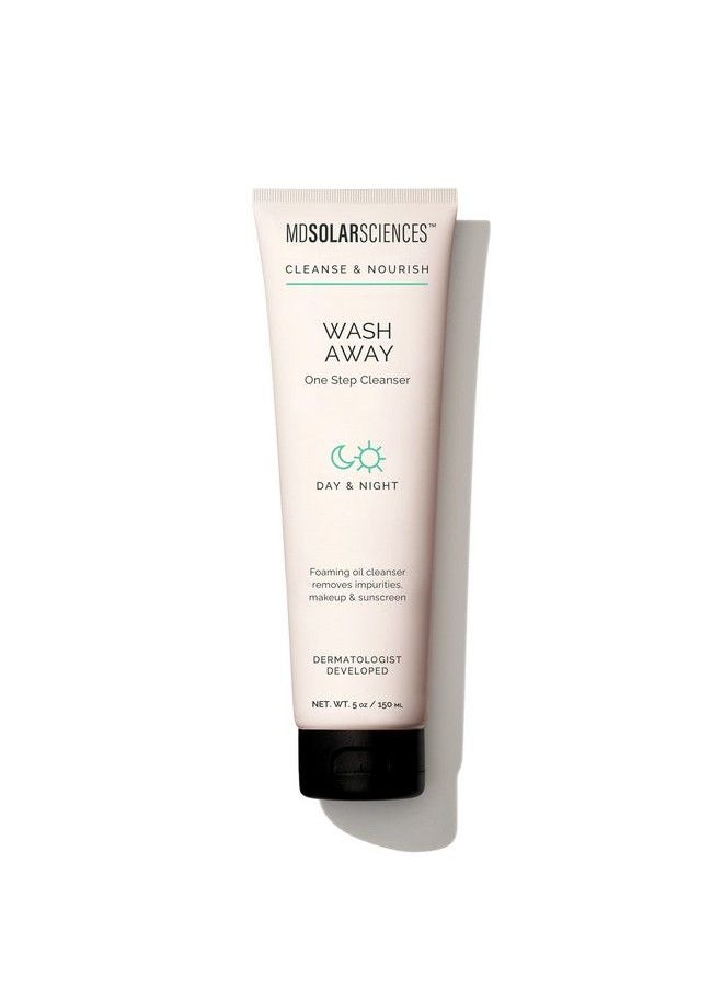 MDSolarSciences - Wash Away One Step Foaming Cleanser Removes Impurities Makeup & Sunscreen Dermatologist Developed Vegan Formula With Hyaluronic Acid Pineapple Extract Aloe & Vitamin B5 5 Fl Oz - Image 1