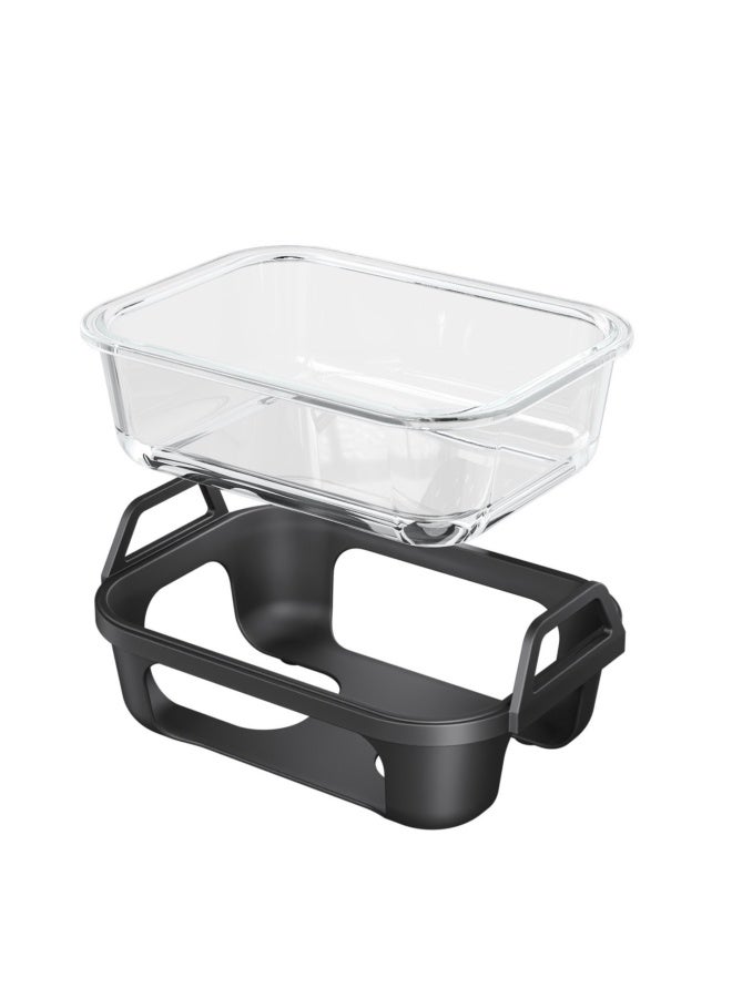 NeeMee Glass Air Fryer Pan with Silicone Handle, Compatible with Ninja COSORI - Image 1