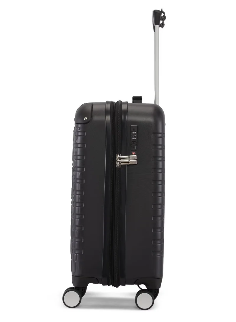 CALVIN KLEIN  Calvin Klein Hyper Luxe Hardside Luggage on Wheels for Unisex | Ultra Lightweight ABS with 4 Spinner Wheels|Color Black  | Best Price UAE