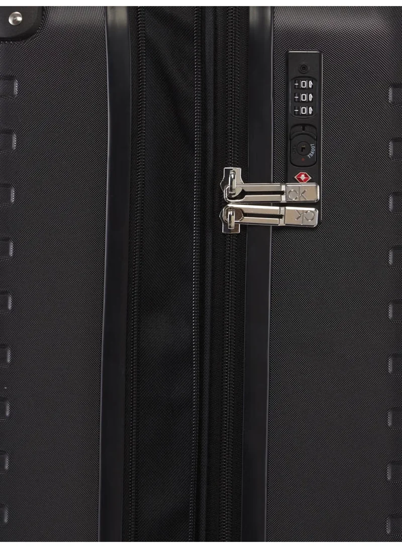 CALVIN KLEIN  Calvin Klein Hyper Luxe Hardside Luggage on Wheels for Unisex | Ultra Lightweight ABS with 4 Spinner Wheels|Color Black  | Best Price UAE