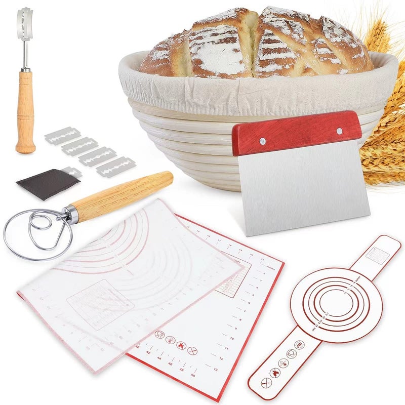 Wwyybfk Banneton Bread Proofing Basket Sourdough Bread Baking Supplies 98 Sourdough Proofing Basket Kit