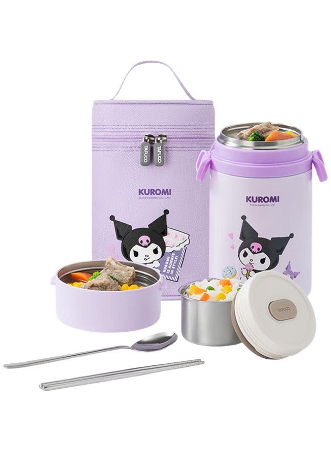 Tafuco Insulated Lunch Box, 316 Stainless Steel, Cartoon Design For Office Workers, Food-grade Insulated Container, Sanrio Collaboration T - Image 2