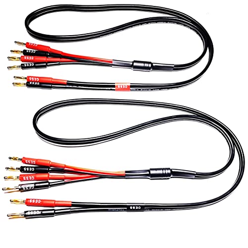CNCESS CESS-106-3f Bi-Wire Banana Plug Splitter Speaker Cable, 2 Banana Plugs to 4 Banana Plugs, 12 Gauge, 2-Channel (3 Feet) - Image 5