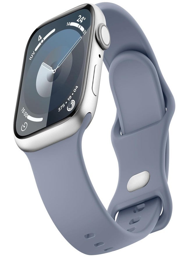 Mugust Sport Bands Compatible with Apple Watch Band 45mm 44mm 42mm, Soft Silicone Correa Wristband Replacement Strap Compatible for Apple Watch Ultra 2/Ultra SE/SE 2 iWatch Series 9 8 7 6 5 4 3 Women Men, - Image 1