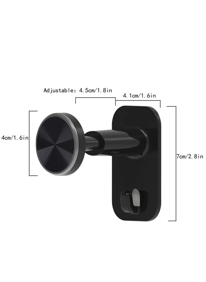 Headphone Stand - Adjustable Headset Wall Mount Holder Adhesive Gaming Headphone Hanger Hook Earphone Clamp (Black)  - Image 5