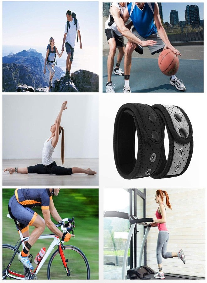 Moko 2-Pack Sweatproof Ankle Strap Fit Fitbit Luxe/Inspire 2/HR/Inspire/Charge 5/4/3/2/Alta/Alta HR/Flex 1/2/Garmin, Adjustable Fitness Tracker Ankle Band with Mesh Pouch - Black + Reflective Gray, - Image 5