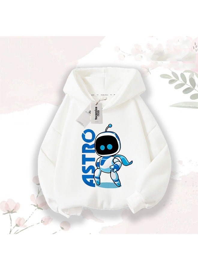 2025 New Cosmic Robot Sony Game Periphery Astro Bot Hooded Sweatshirt for Kids