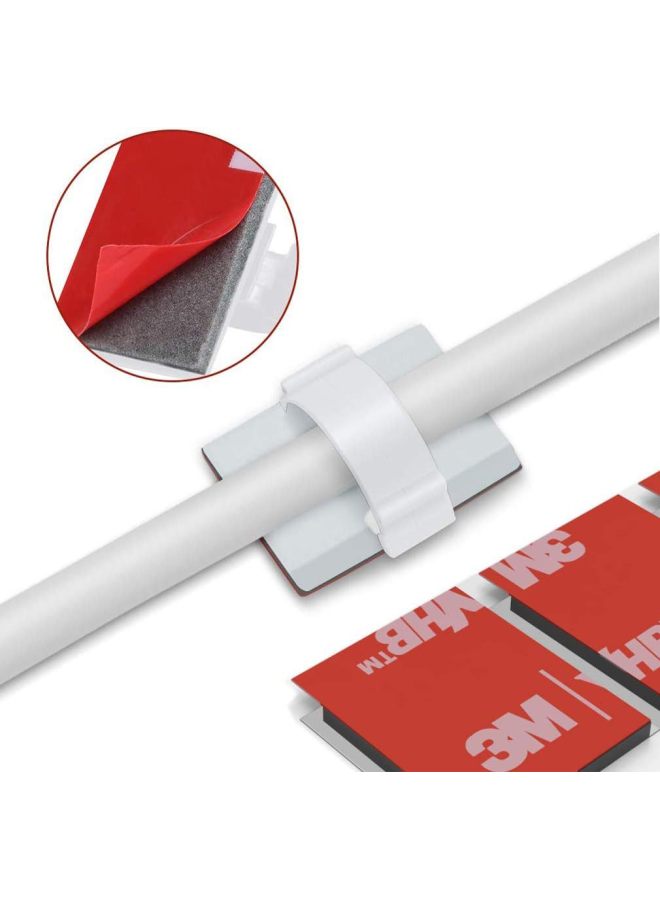 3M Car Adhesive Routing Special Wiring Buckle Wire Finishing Clip Wire Organizer Self-adhesive Wire Buckle Clip-Color:50 Pieces In Large White - Image 1
