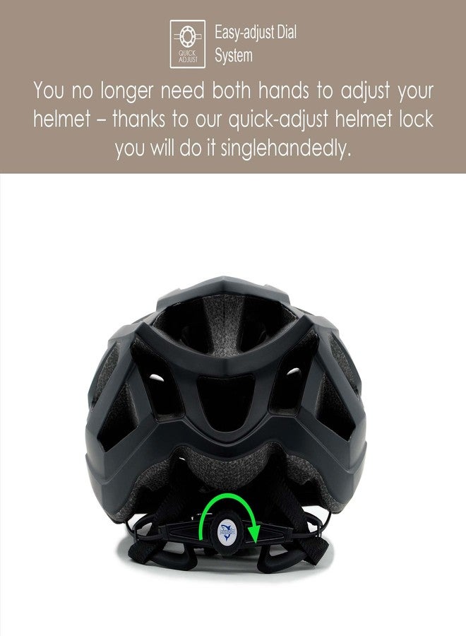 SQUALO Alpha Adult Bike Helmet, Road Bike Cycling Helmet for Men Women with Quick-Adjust (Matte Black, Large (22.83-24.41 inches)) - Image 4