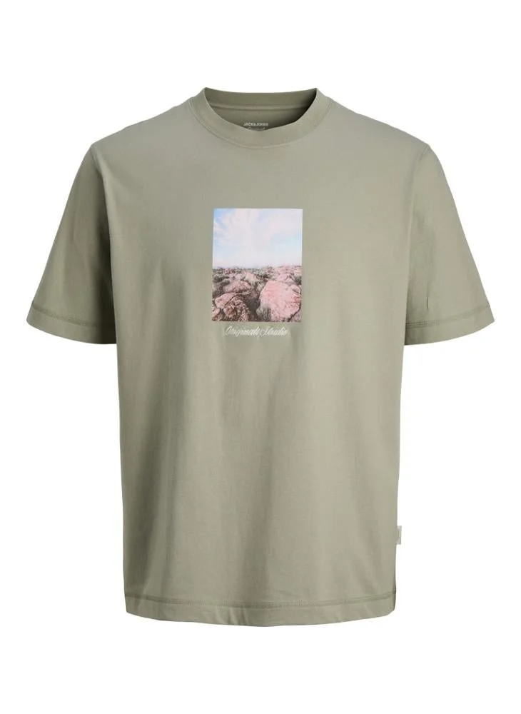 JACK & JONES  Graphic Crew Neck T-Shirt for Men | Best Price UAE