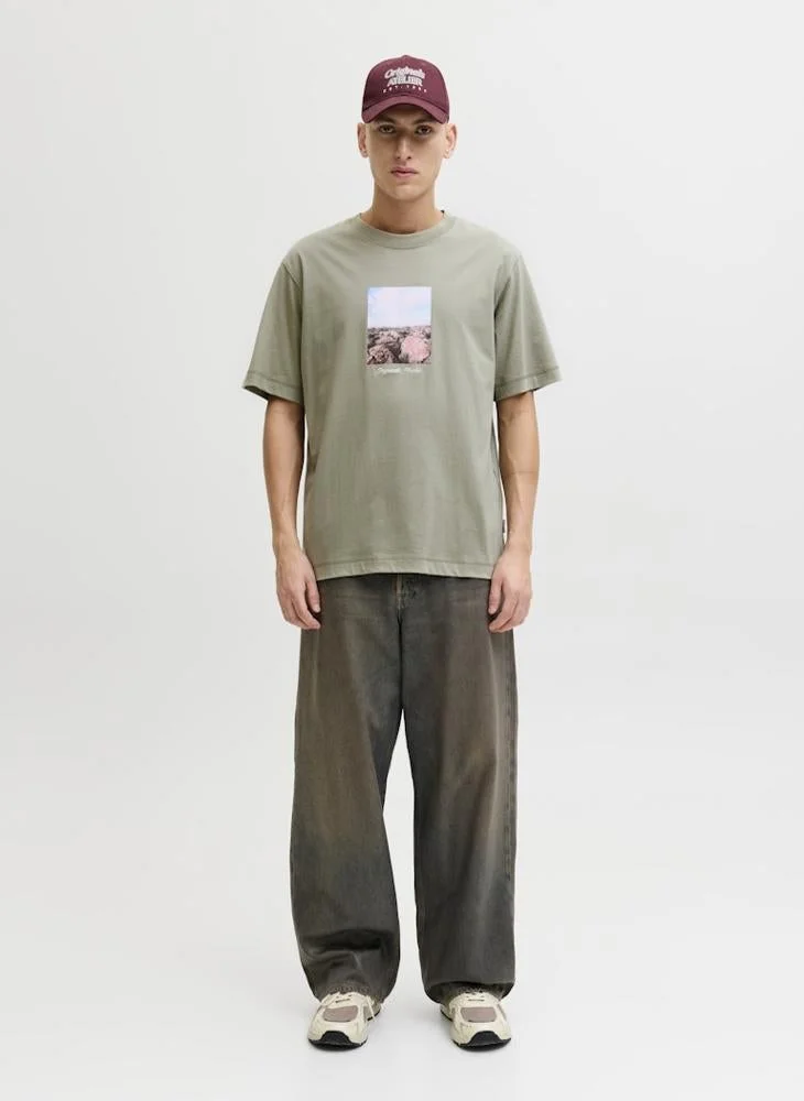 JACK & JONES  Graphic Crew Neck T-Shirt for Men | Best Price UAE
