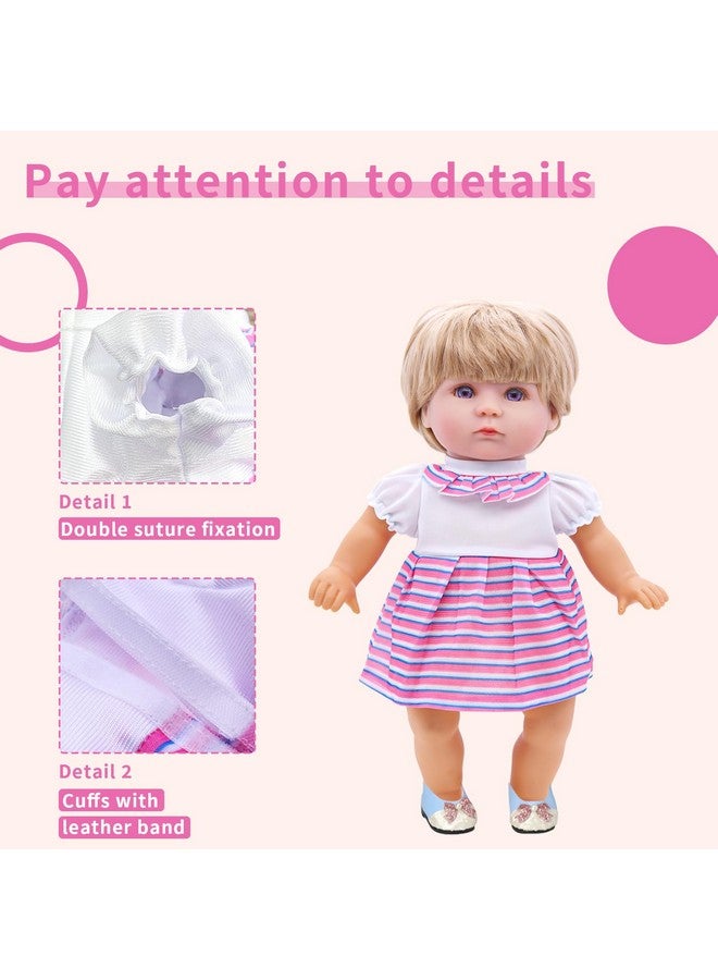 Digabi Alive Baby Doll Clothes - 9 Sets Girl Doll Clothes Dress For 10 11 12 Inch Doll, Doll Outfits Accessories For Baby Doll Girl, Pretty Doll Cloth Handmade Girl Christmas Birthday Gift - Image 3