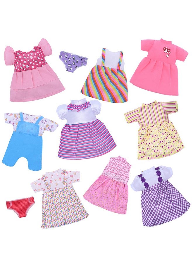 Digabi Alive Baby Doll Clothes - 9 Sets Girl Doll Clothes Dress For 10 11 12 Inch Doll, Doll Outfits Accessories For Baby Doll Girl, Pretty Doll Cloth Handmade Girl Christmas Birthday Gift - Image 1