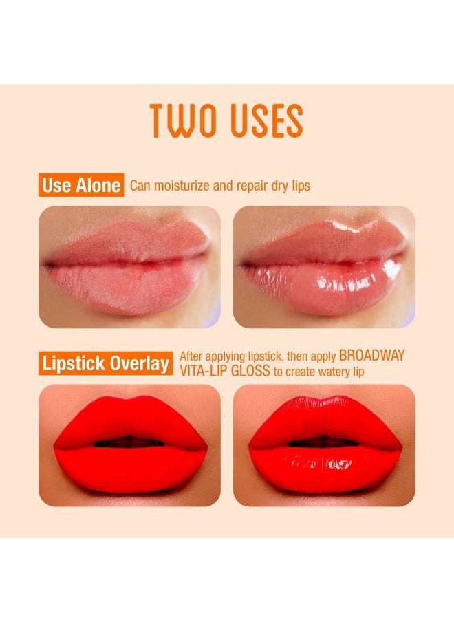 Broadway Broadway Vita-Lip Clear Lip Gloss (Mango Butter 6 Pack), Ultra-Hydrating & Soothing Formula with Multi-Vitamin Oils, High-Shine Non-Sticky Finish, Nourishing Glossy Lip Balm Softens Skin  - Image 5