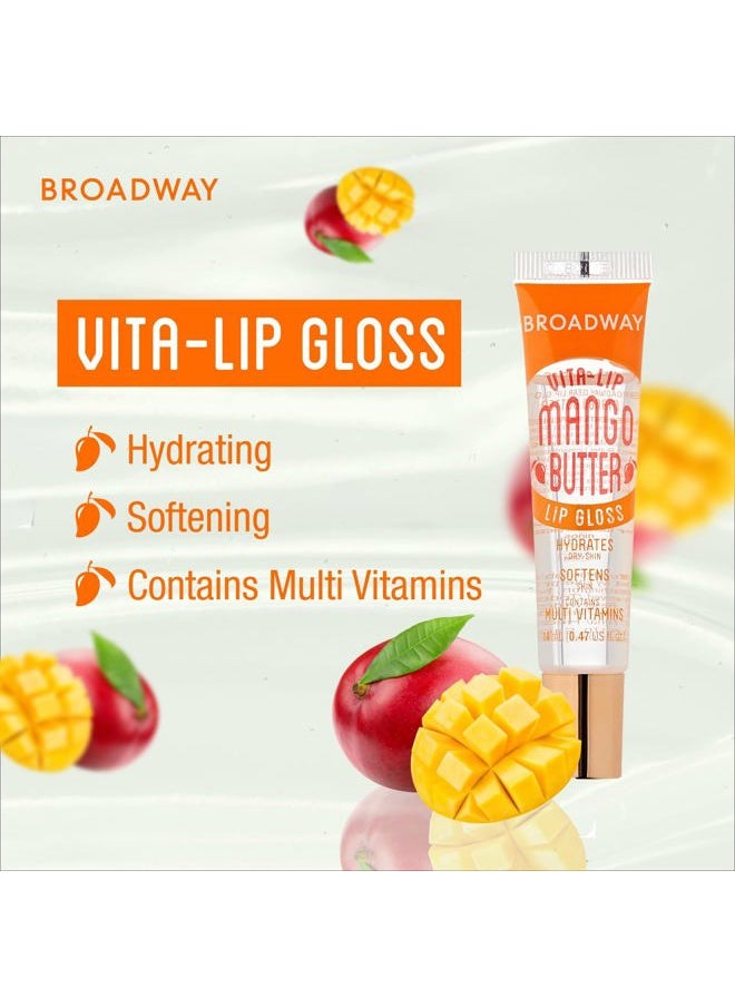 Broadway Broadway Vita-Lip Clear Lip Gloss (Mango Butter 6 Pack), Ultra-Hydrating & Soothing Formula with Multi-Vitamin Oils, High-Shine Non-Sticky Finish, Nourishing Glossy Lip Balm Softens Skin  - Image 3