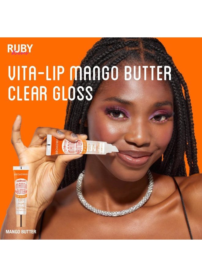 Broadway Broadway Vita-Lip Clear Lip Gloss (Mango Butter 6 Pack), Ultra-Hydrating & Soothing Formula with Multi-Vitamin Oils, High-Shine Non-Sticky Finish, Nourishing Glossy Lip Balm Softens Skin  - Image 4