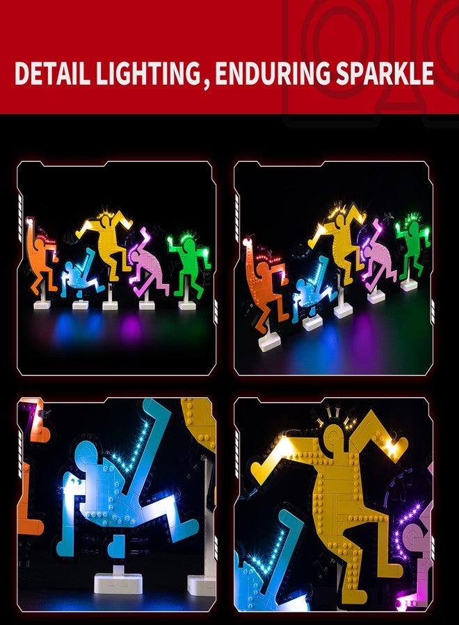 BRIKSMAX 2.0 Light Kit for Lego Keith Haring Dancing Figures -Innovative Led Lighting Compatible with Lego Art 31216 - Not Included Lego Set - Image 3