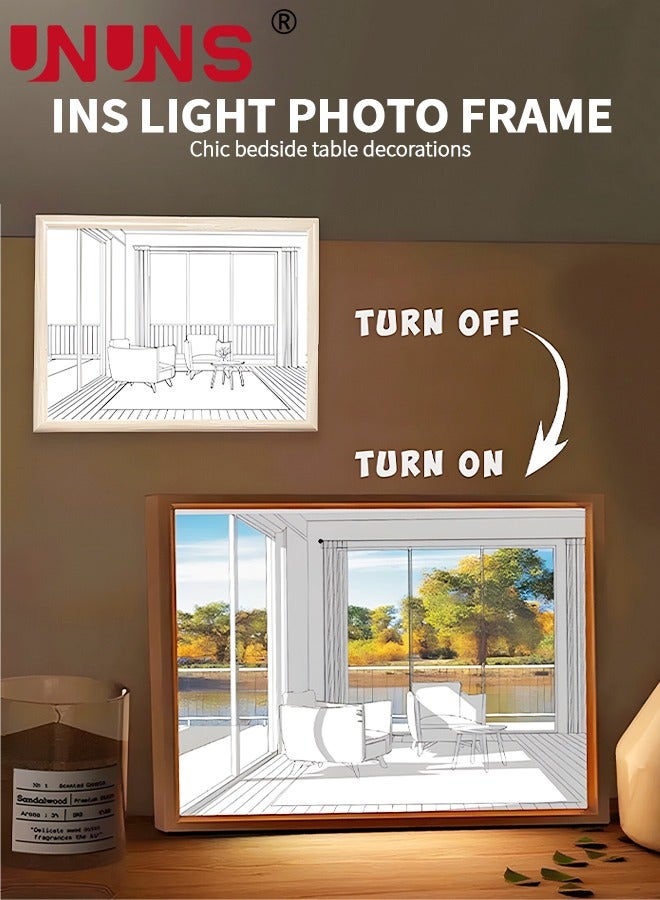 UNUNS Lighting Painting Decor,Illuminated Artwork (3 Light Modes) LED Lights Picture,Creative Wall Decoration For Home,Bedroom,Office,Perfect For Party,Wedding,Birthday - Image 2