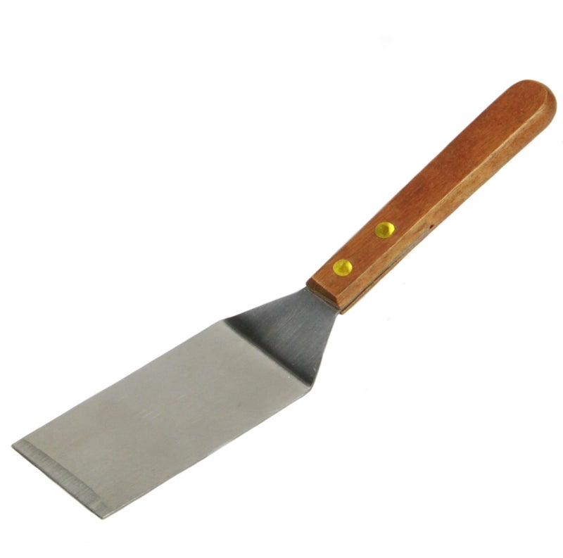 Chef Craft Select Stainless Steel Solid Wooden Handled Cookie Spatula, 8 inches in Length, Natural - Image 1