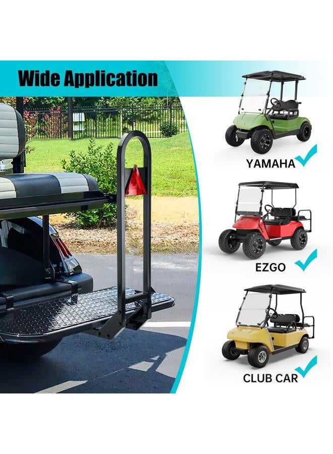 10L0L Newest Universal Golf Cart Rear Seat Safety Grab Bar Fits EZGO Club Car Yamaha, Heavy Duty Rear Seat Hand Rail Grab Bar Add Safety to Your Rear Passengers Black - Image 5