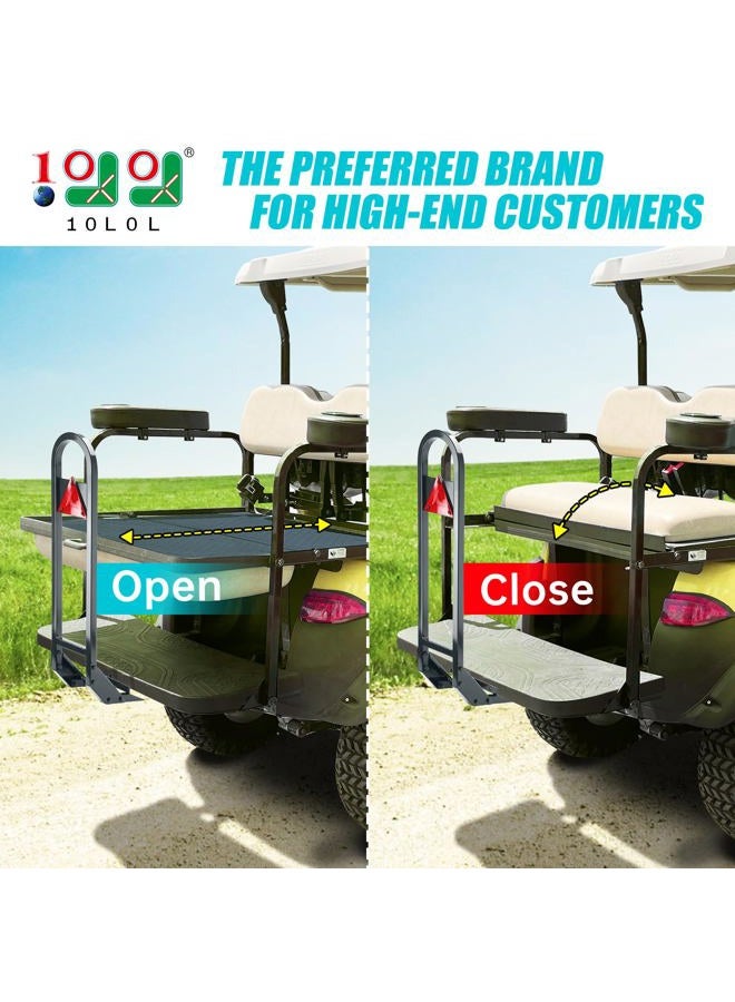 10L0L Newest Universal Golf Cart Rear Seat Safety Grab Bar Fits EZGO Club Car Yamaha, Heavy Duty Rear Seat Hand Rail Grab Bar Add Safety to Your Rear Passengers Black - Image 2