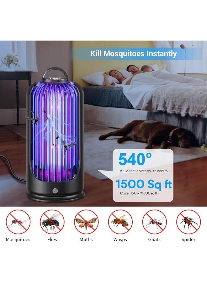Electric Bug Zapper for Indoor Outdoor, 2000V High Powered UV Light Mosquito Zapper Killer, Waterproof Pest Control Insect Fly Trap Equipped 60inch USB Cable for Home, Patio, Backyard, Camping - Image 3