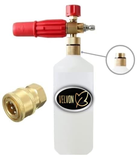 Generic VELVON Heavy Duty brass Foam Cannon Snow Lance With Brass neck and 14 Adapterconnector Car Washing Foam Gun Bottle  - Image 3