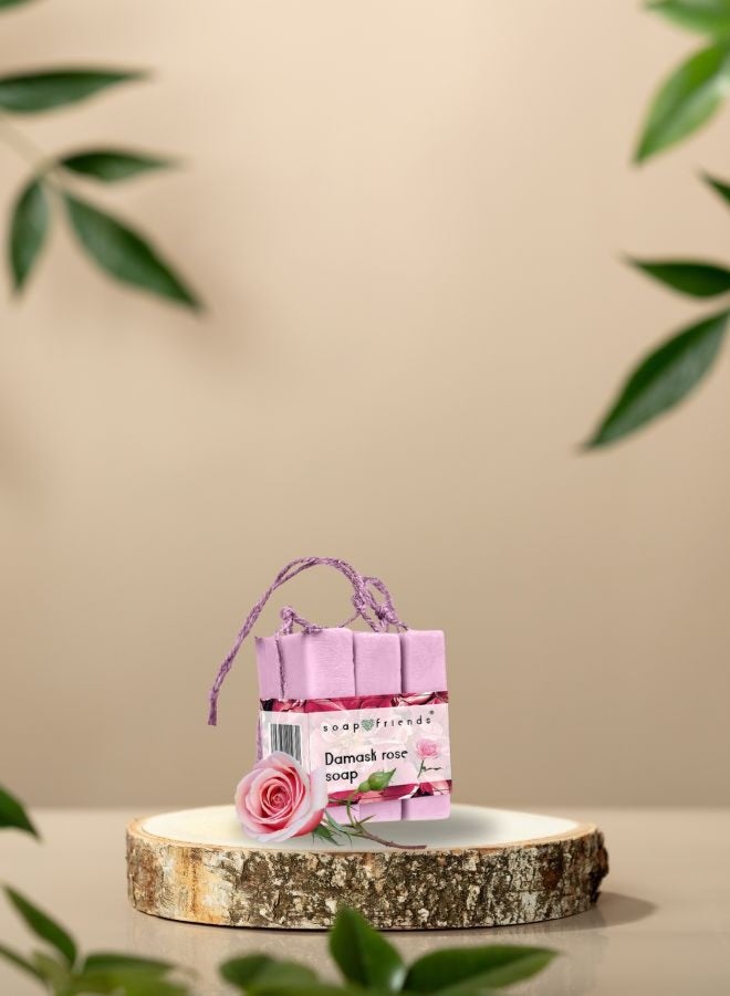 Soap&Friends Traveler's Damask Rose Soap Set – 3 x 60g | Compact, Moisturizing & Perfect for Travel, Festivals, and Outdoor Adventures - Image 4