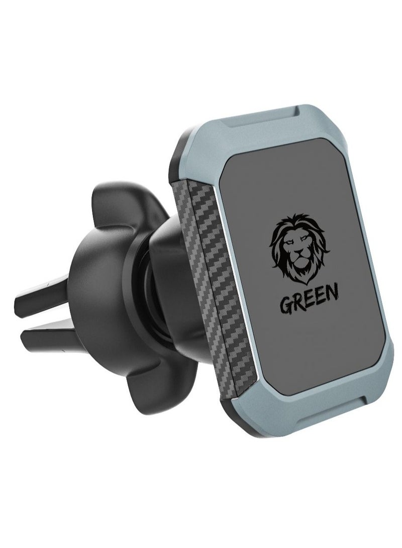 GREEN LION 2 in 1 Magnetic Car Phone Holder / One Hand Operation / Ultra Strong Magnet/ Adjustable/ for 3.4 inches to 7 inch Mobile Phone or Tablet/  AC or Dashboard Holder - Black - Image 4