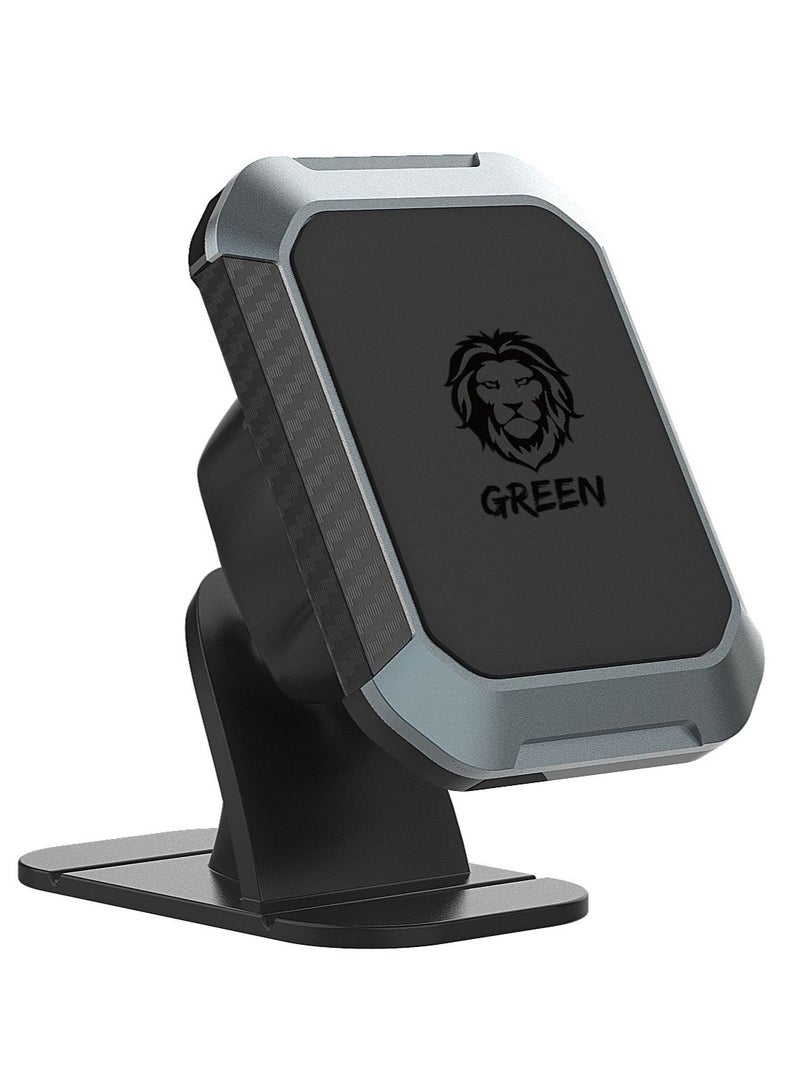 GREEN LION 2 in 1 Magnetic Car Phone Holder / One Hand Operation / Ultra Strong Magnet/ Adjustable/ for 3.4 inches to 7 inch Mobile Phone or Tablet/  AC or Dashboard Holder - Black - Image 3