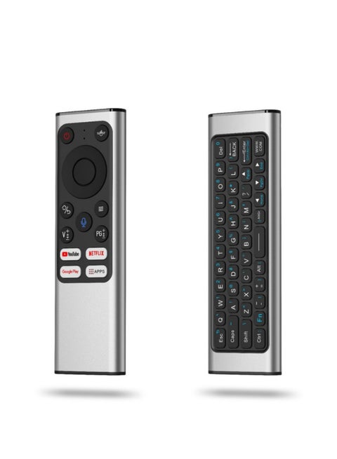 X9 Voice Flying Mouse Remote Control Infrared Learning 2.4G + Bluetooth Dual Mode Mini Keyboard, 6-axis Motion Sensing Suitable for Smart TV Projector Computer
