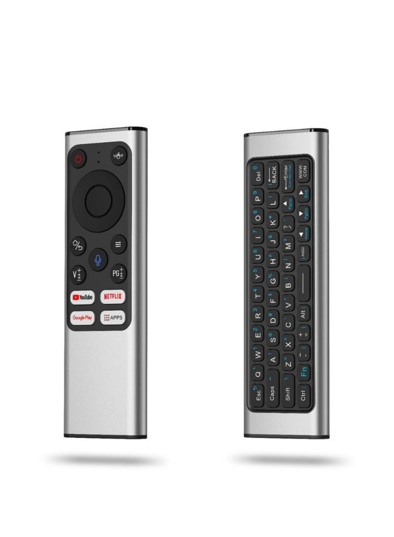 X9 Voice Flying Mouse Remote Control Infrared Learning 2.4G + Bluetooth Dual Mode Mini Keyboard, 6-axis Motion Sensing Suitable for Smart TV Projector Computer