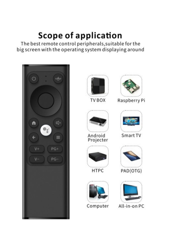 X9 Voice Flying Mouse Remote Control Infrared Learning 2.4G + Bluetooth Dual Mode Mini Keyboard, 6-axis Motion Sensing Suitable for Smart TV Projector Computer