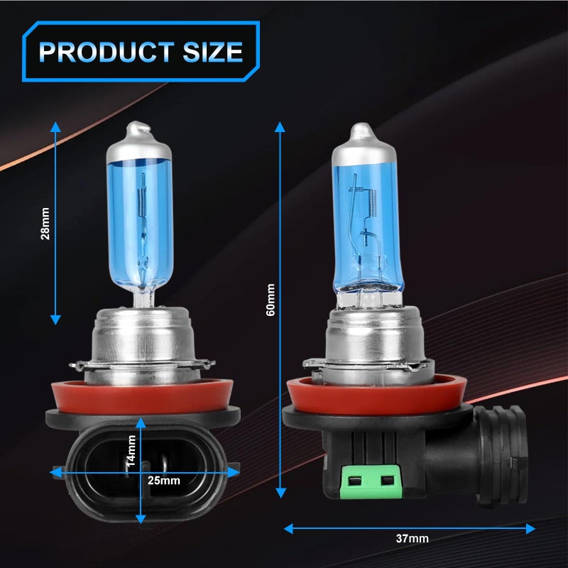XRDHJI Fit for Chevrolet Silverado 1500(2007-2021) Chevy Silverado 2500 HD 3500 HD(2007-2022) High Performance Halogen Headlight Bulbs,9005 High Beam + H11 Low Beam Headlamp Replacement Bulbs Kit,Pack of 4 - Image 5
