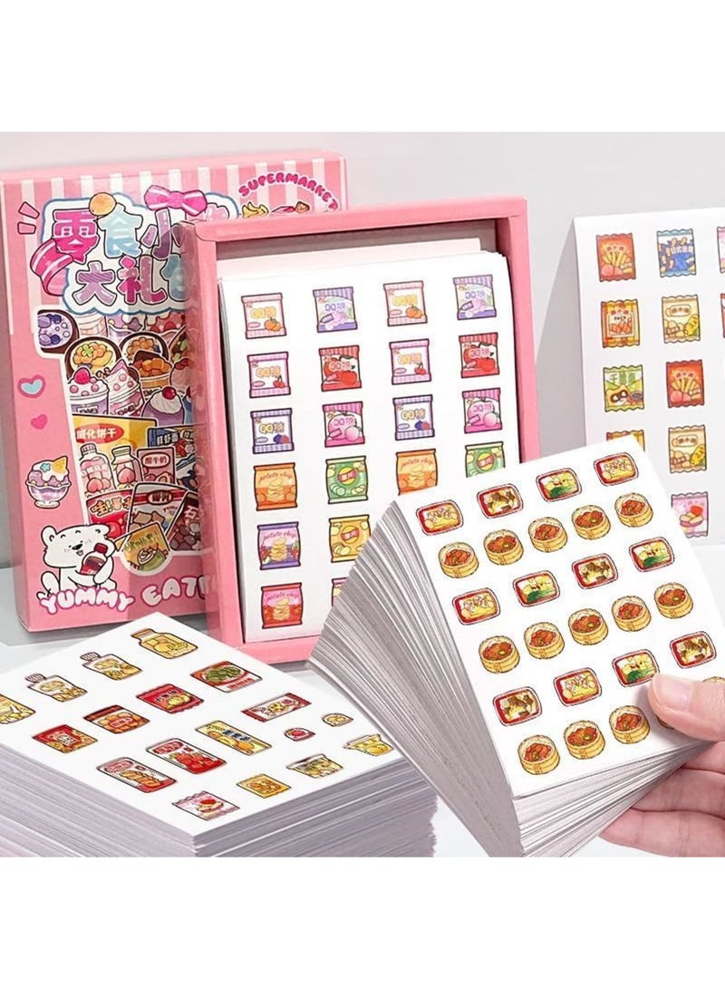SYOSI Cute Food Stickers for Kids Teens and Adults, Waterproof Snack Decals for Journaling, Scrapbooking, Laptop, Water Bottle, Skateboard, Fast Food Cartoon Stickers (Set of 50,Multicolor) - Image 5