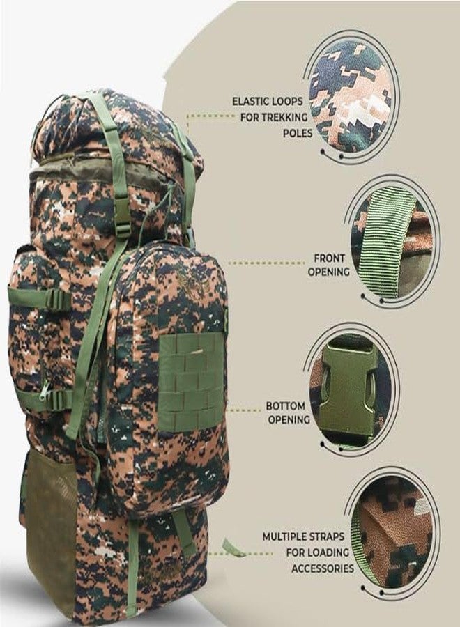 آذاد حقائب ظهر عسكرية للسفر والتنزه، واسعة للغاية، واحدة في اثنتين، حقيبة ظهر صغيرة قابلة للفصل (لون أخضر مهدي) (لون أخضر كاكي) - Image 2