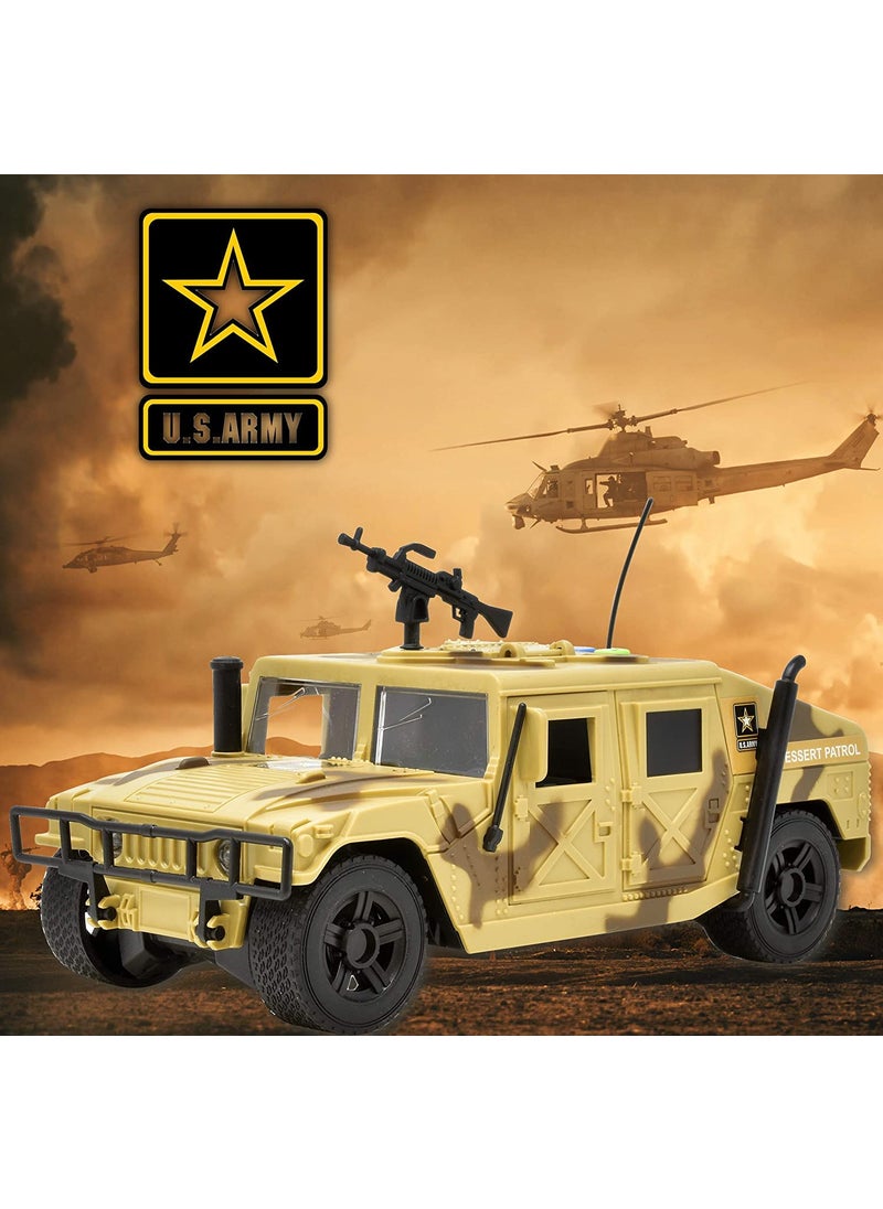Lollipop Lollipop United States Army Friction Powered Military Humvee Toy, 1:16 Scale Model Armored Car, Utility Vehicle w/Lights/Sounds  - Image 2