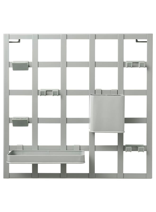 erorex 8-Piece Storage Board Set, Grey-Green, 38X38 Cm - Image 1