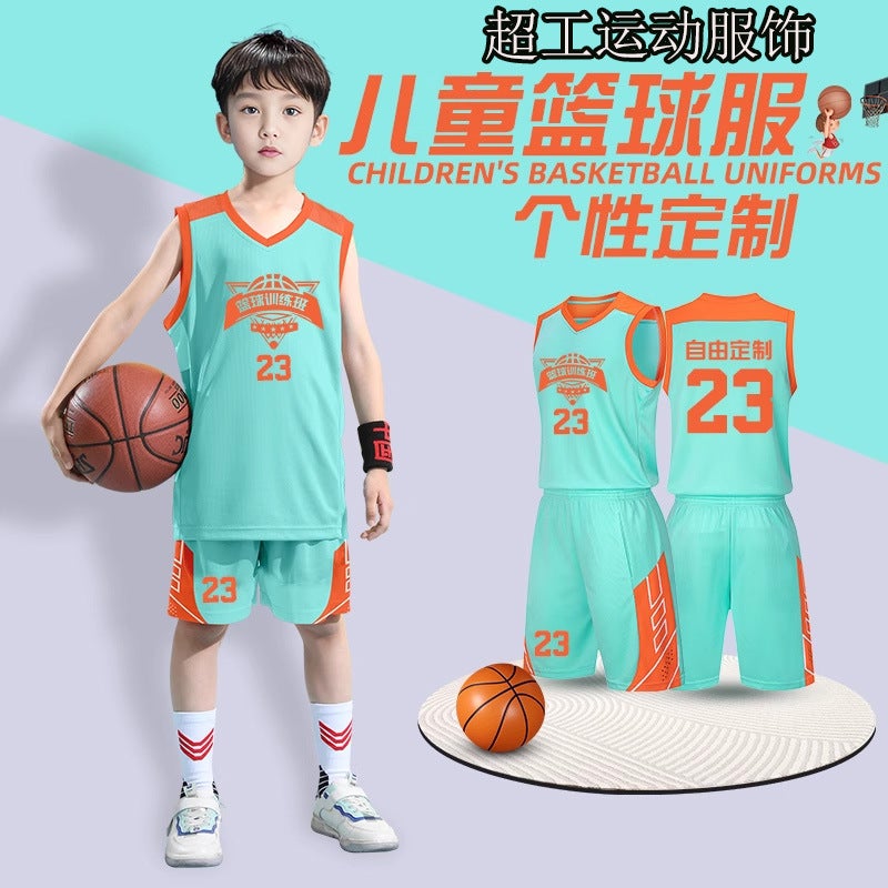 2025 Primary School Children'S Kindergarten Training Ball Clothes Men'S And Women'S Group Training Printed Suit Children'S Basketball Clothes - Image 2