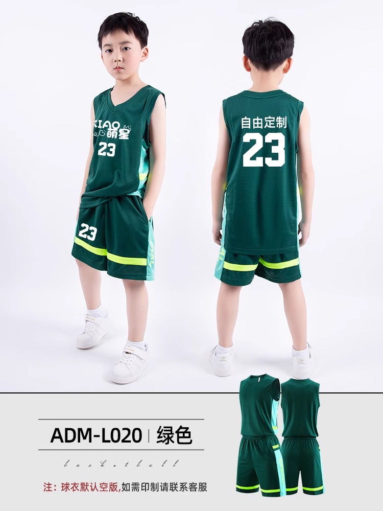 2025 Primary School Children'S Kindergarten Training Ball Clothes Men'S And Women'S Group Training Printed Suit Children'S Basketball Clothes - Image 1