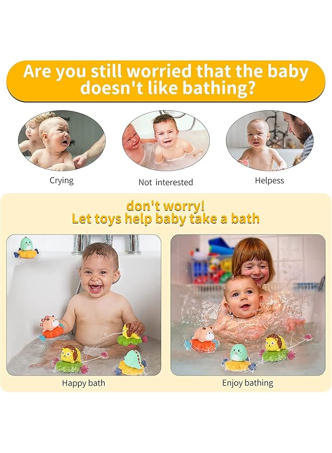إيروريكس مجموعة ألعاب حمام الأطفال، 3 قطع، ألعاب رش الماء العائمة للأطفال من عمر 6 إلى 12 شهرًا، مزودة بمستشعر درجة الحرارة - Image 3