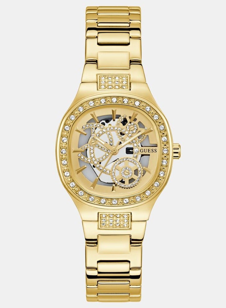 GUESS Ladies Gold Tone Analog Watch - Image 1